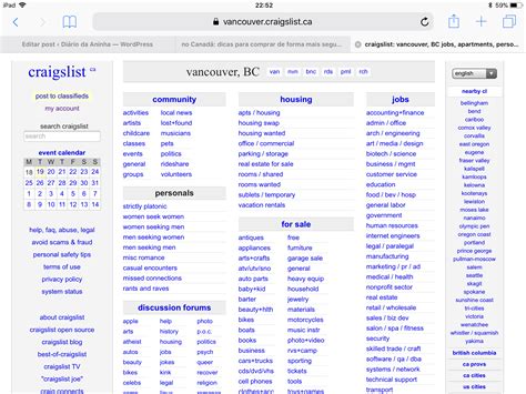 craigslist provides local classifieds and forums for jobs, housing, for sale, services, local community, and events. Canada craigslist